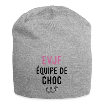 équipe de choc evjf - Bonnet en jersey - gris chiné - Devant
