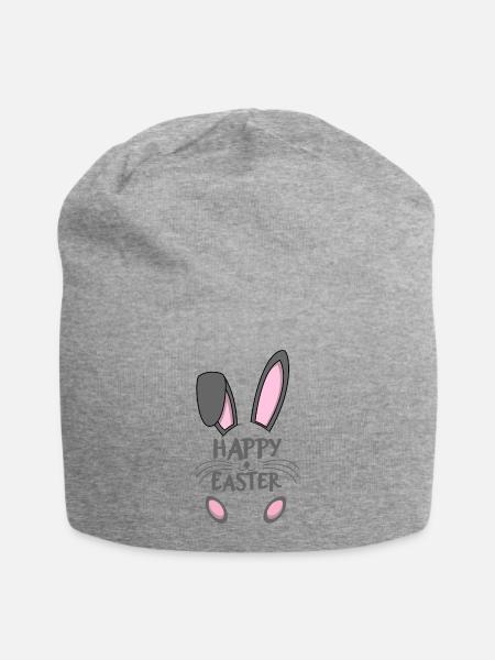 Happy Easter Bunny - Jersey-Beanie - Grau meliert