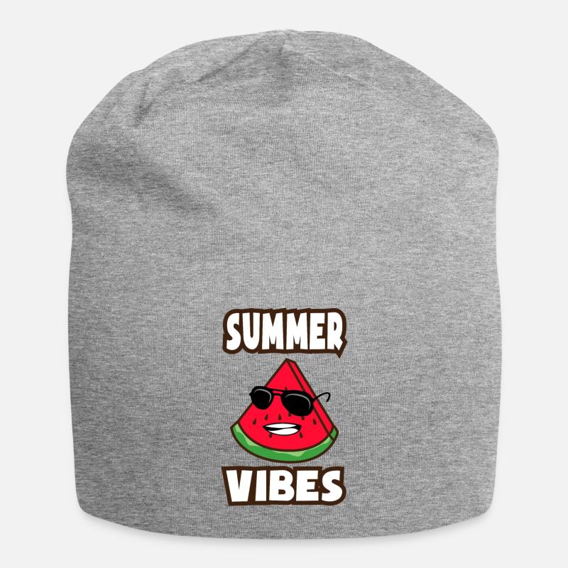 Melon Summer Vibes - Jersey-Beanie - Grau meliert