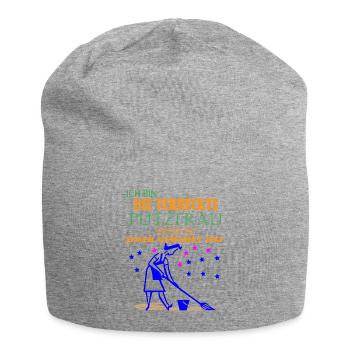 Die Verrückte Putzfrau Shirt - Hausfrau Geschenk - Jersey-Beanie - Grau meliert - Vorne