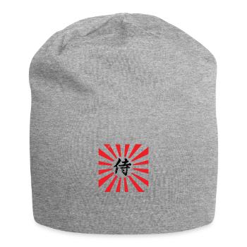 SAMURAI JAPAN WRITING SIGN DESIGN JAPAN FLAG - Jersey Beanie - heather grey - Front