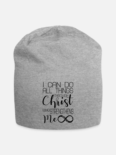 Bibel Bibelvers Inspiration christlich - Jersey-Beanie - Grau meliert