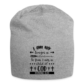 Kein Sklave sondern Kind Gottes - Bibel - Jersey-Beanie - Grau meliert - Vorne