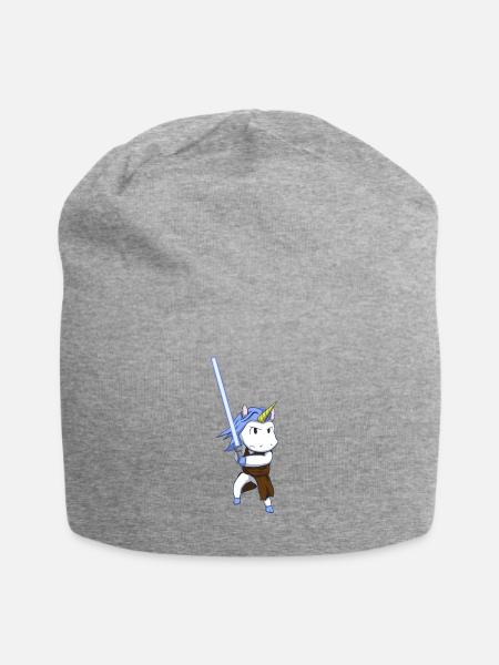Sabre laser de la licorne spatiale - Licorne du sabre laser - Bonnet en jersey - gris chiné