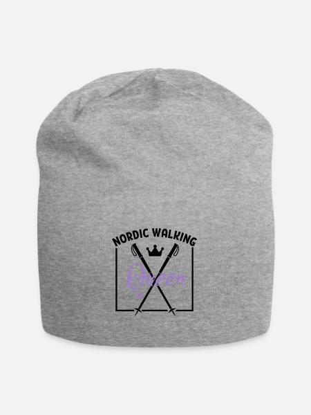Nordic Walking Königin - Jersey-Beanie - Grau meliert
