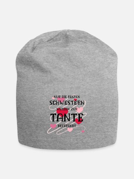 Seules les meilleures soeurs sont promues tante - Bonnet en jersey - gris chiné