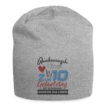 Geburtstag Shirt • Glückwunsch zum 10 • Geschenk - Jersey-Beanie - Grau meliert - Vorne