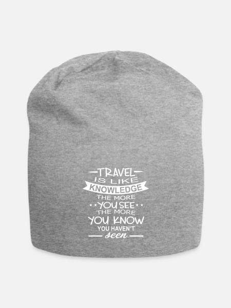 Spruch, Sprüche - Jersey-Beanie - Grau meliert