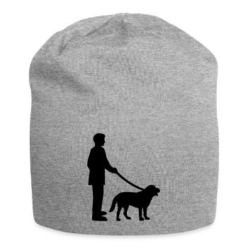 Dog walk - Jersey Beanie - heather grey - Front