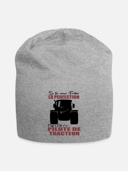 Agriculteur Shirt • Pilote de Tracteur • Cadeau - Bonnet en jersey - gris chiné