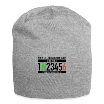 1N23456 Motorcycle Circuit One Down Rest Is Up - Jersey Beanie - heather grey - Front