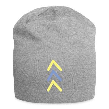 Three Arrow Support | Down syndrome, chromosome 21 - Jersey Beanie - heather grey - Front