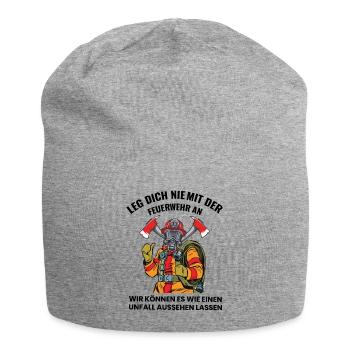 Firefighter Fire Brigade Slogan - Jersey Beanie - heather grey - Front