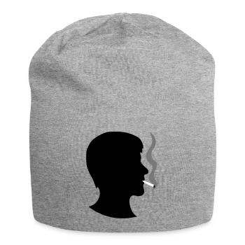 fumeur fumeur cigarette drogues contre les mauvaises herbes cannabis chanvre - Bonnet en jersey - gris chiné - Devant