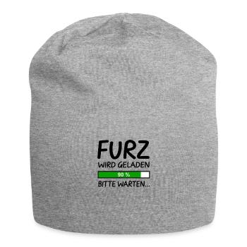 Furz Laden 90% Blähungen Blähung Furzen Lustig - Jersey-Beanie - Grau meliert - Vorne