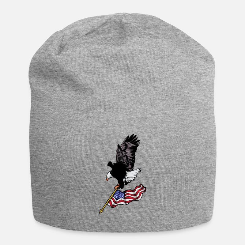 USA Eagle - Bonnet en jersey - gris chiné