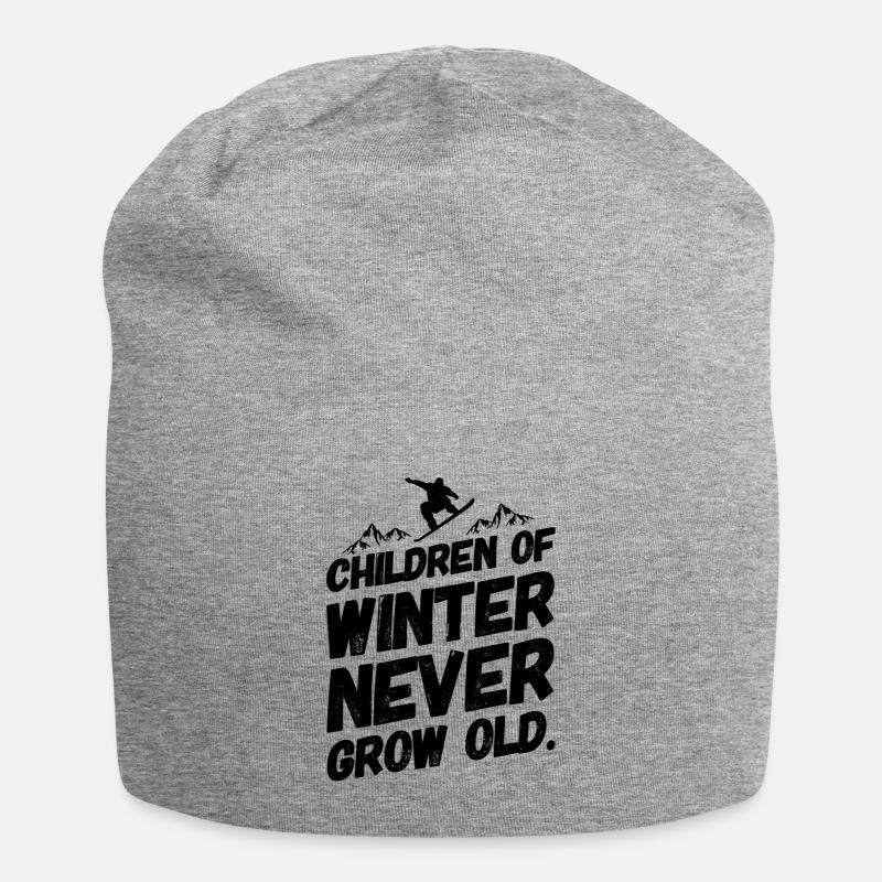 Snowboard Snowboard Snowboarder Hiver - Bonnet en jersey - gris chiné