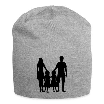 familie zwillinge schwestern mutter mama mom mutte - Jersey-Beanie - Grau meliert - Vorne