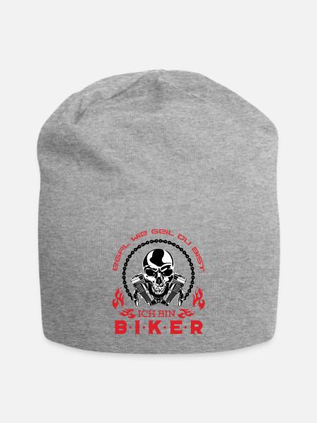Motorradfahrer Spruch - Jersey-Beanie - Grau meliert