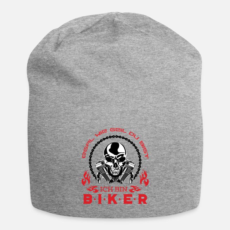 Motorradfahrer Spruch - Jersey-Beanie - Grau meliert