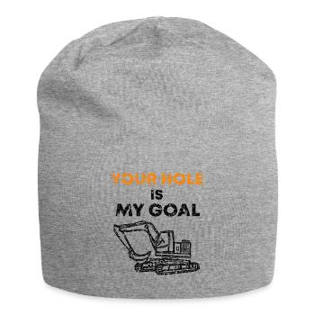 Baggerfahrer Bagger Spruch - Jersey-Beanie - Grau meliert - Vorne