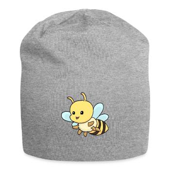 Biene - Jersey-Beanie - Grau meliert - Vorne