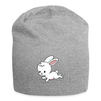 Kleines Häschen - Jersey-Beanie - Grau meliert - Vorne