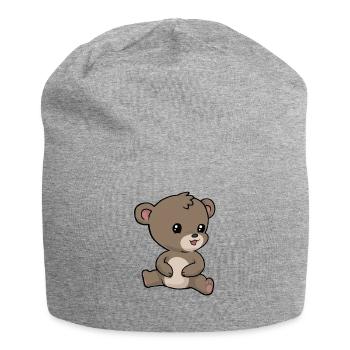 Little teddy bear - Jersey Beanie - heather grey - Front