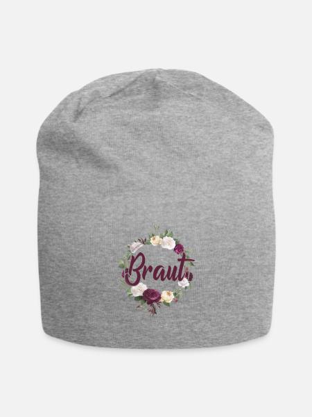Braut vintage Hochzeit Junggesellenabschied JGA - Jersey-Beanie - Grau meliert