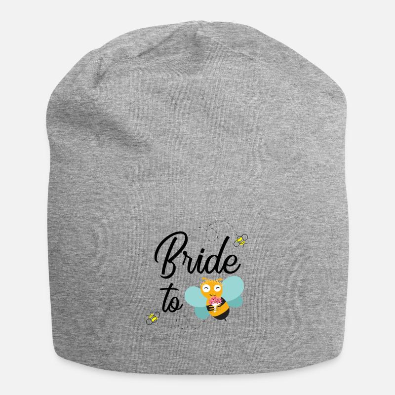 Braut Imkerin Bride to Bee Biene Geschenk - Jersey-Beanie - Grau meliert