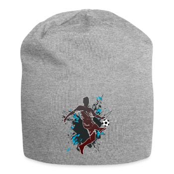 Football soccer footballer football shirt gift - Jersey Beanie - heather grey - Front