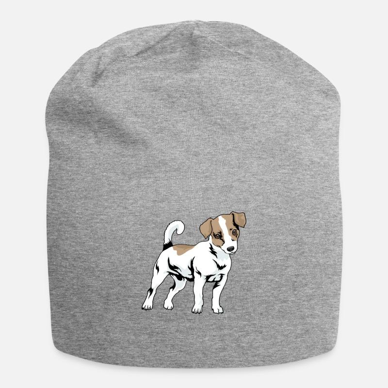 Jack Russel Terrier - Bonnet en jersey - gris chiné