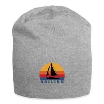 Sail boat - Jersey Beanie - heather grey - Front