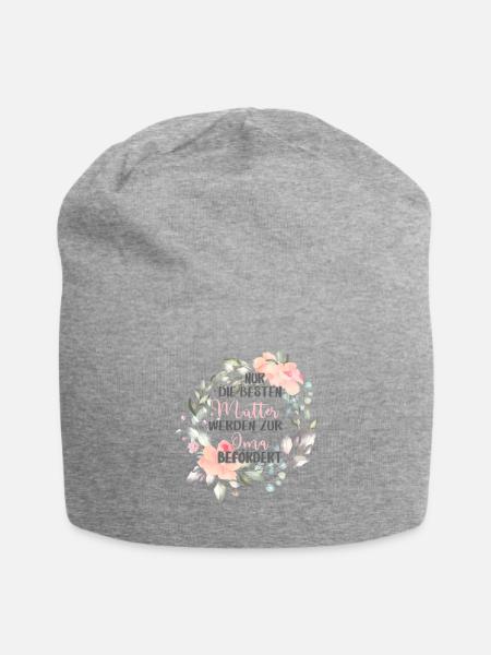die besten Mütter zur Oma befördert Schwanger - Jersey-Beanie - Grau meliert
