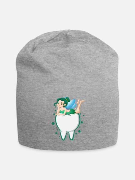 Zahnarzt Zahnfee Zahnärztin Zähne Shirt - Jersey-Beanie - Grau meliert