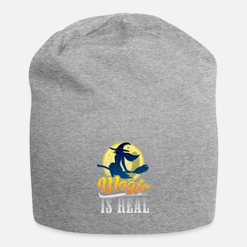Hexe auf Besen - Bonnet en jersey - gris chiné
