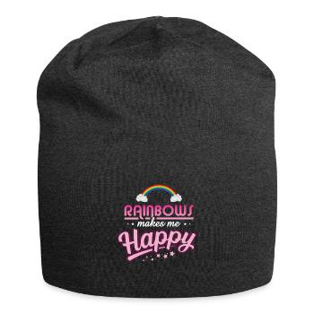 Rainbows makes me happy - Bonnet en jersey - charbon - Devant