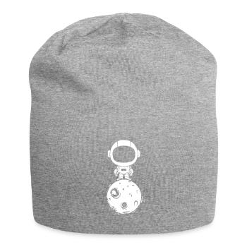 Kleiner Astronaut auf dem Mond - Jersey Beanie - heather grey - Front
