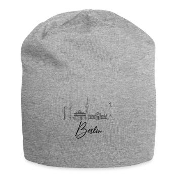Berlin - Jersey-Beanie - Grau meliert - Vorne