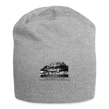 Zugspitze original Kontur Umriss - Jersey Beanie - heather grey - Front