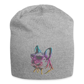 Bulldog Sunglasses Cool - Jersey Beanie - heather grey - Front