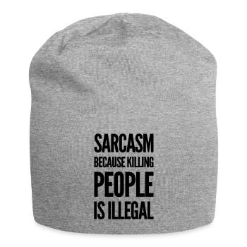 Sarcasm - Jersey Beanie - heather grey - Front