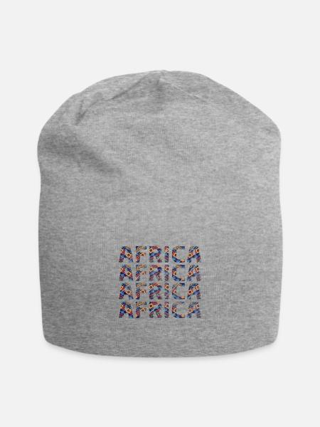 Überall Afrika ! - Jersey-Beanie - Grau meliert