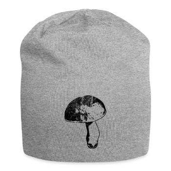 Small porcini mushroom picker - Jersey Beanie - heather grey - Front