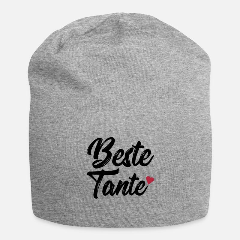 Beste Tante - Jersey-Beanie - Grau meliert