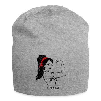 La puissance des filles - Bonnet en jersey - gris chiné - Devant