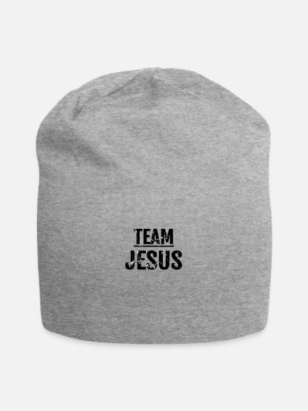 Team Jesus - Jersey-Beanie - Grau meliert