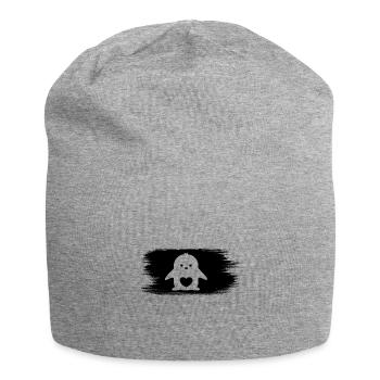 Pinguin - penguin - Jersey-Beanie - Grau meliert - Vorne