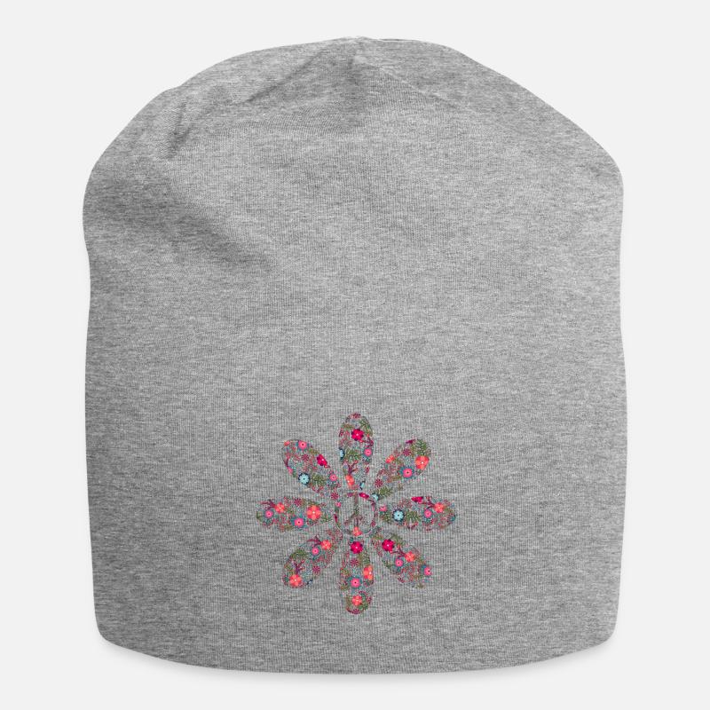 Flowers force - Jersey Beanie - heather grey