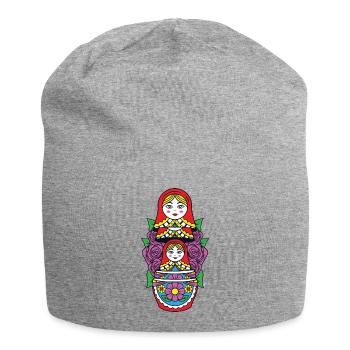 Matryoshka Matryoshka Poupée Russe Russie - Bonnet en jersey - gris chiné - Devant